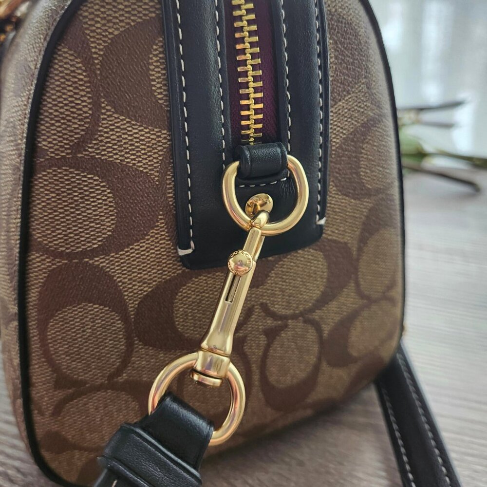 Coach X Disney Villain Patches Rowan Satchel - Signature Canvas & Gold Hardware - Picture 5 of 13